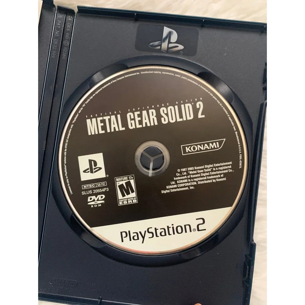 Metal Gear Solid 2 Tactical Espionage For Playstation 2 Video Game Complete